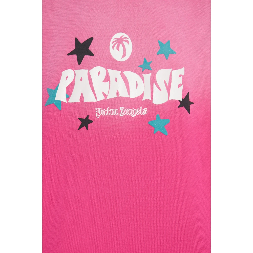 Palm Angels Gedrukte sweatshirt Pink Heren