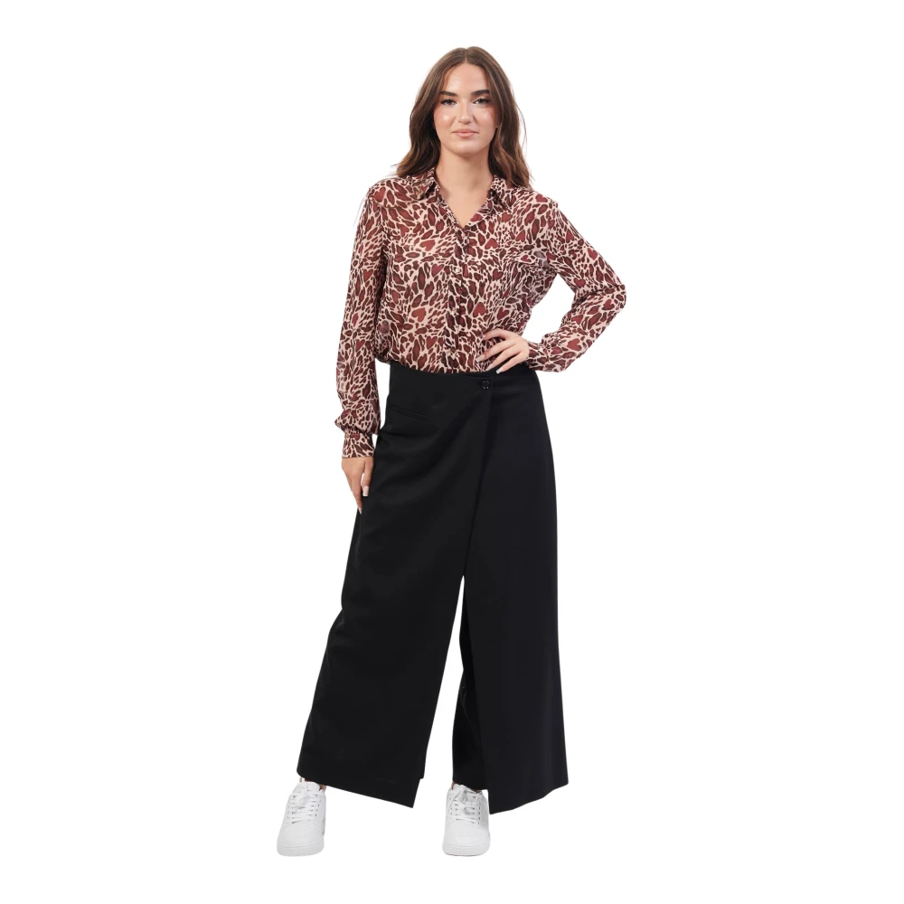 Hugo Boss Zwarte lange rok met hoge split Black Dames