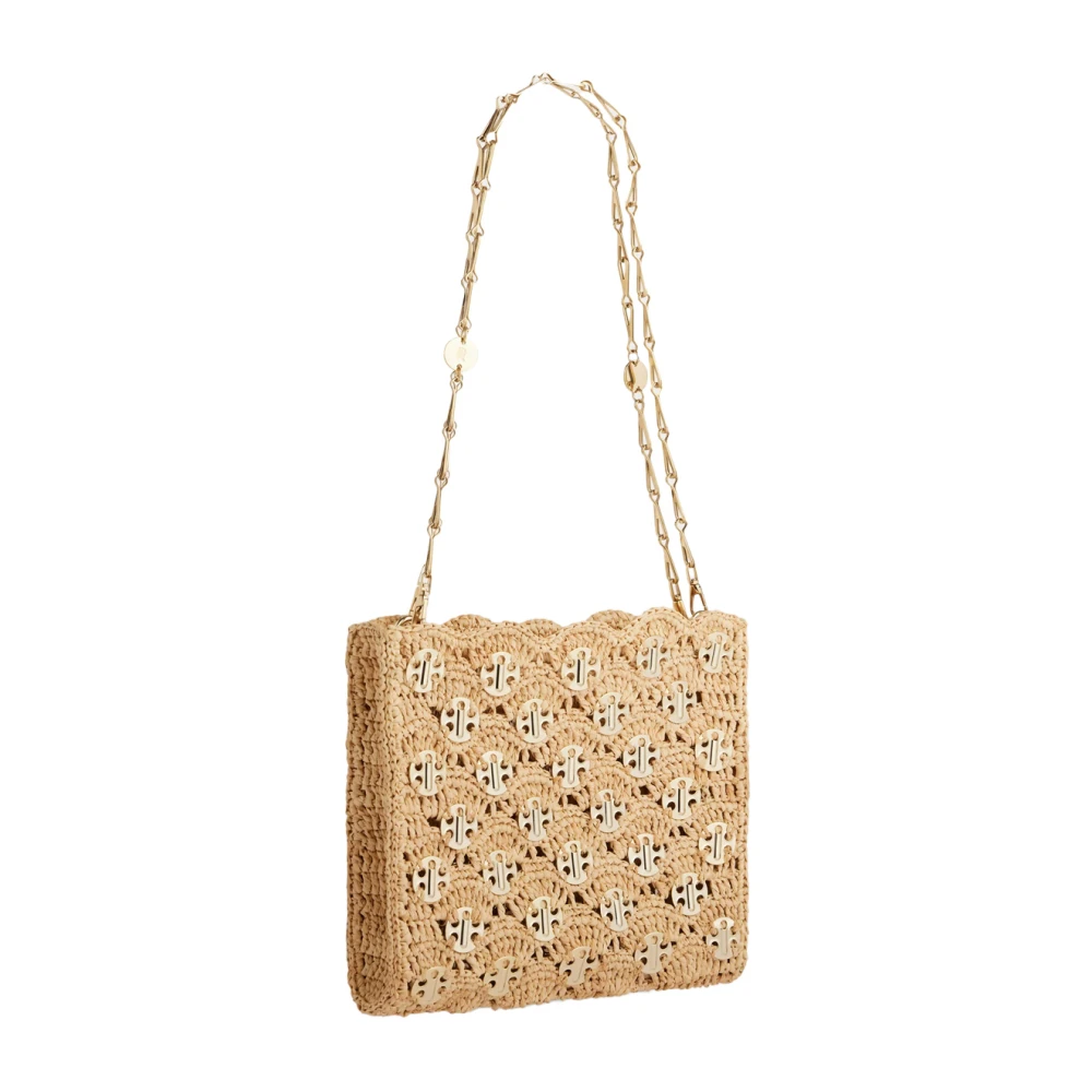 Paco Rabanne Iconische 1969 Raffia Tas Bruin Brown Dames