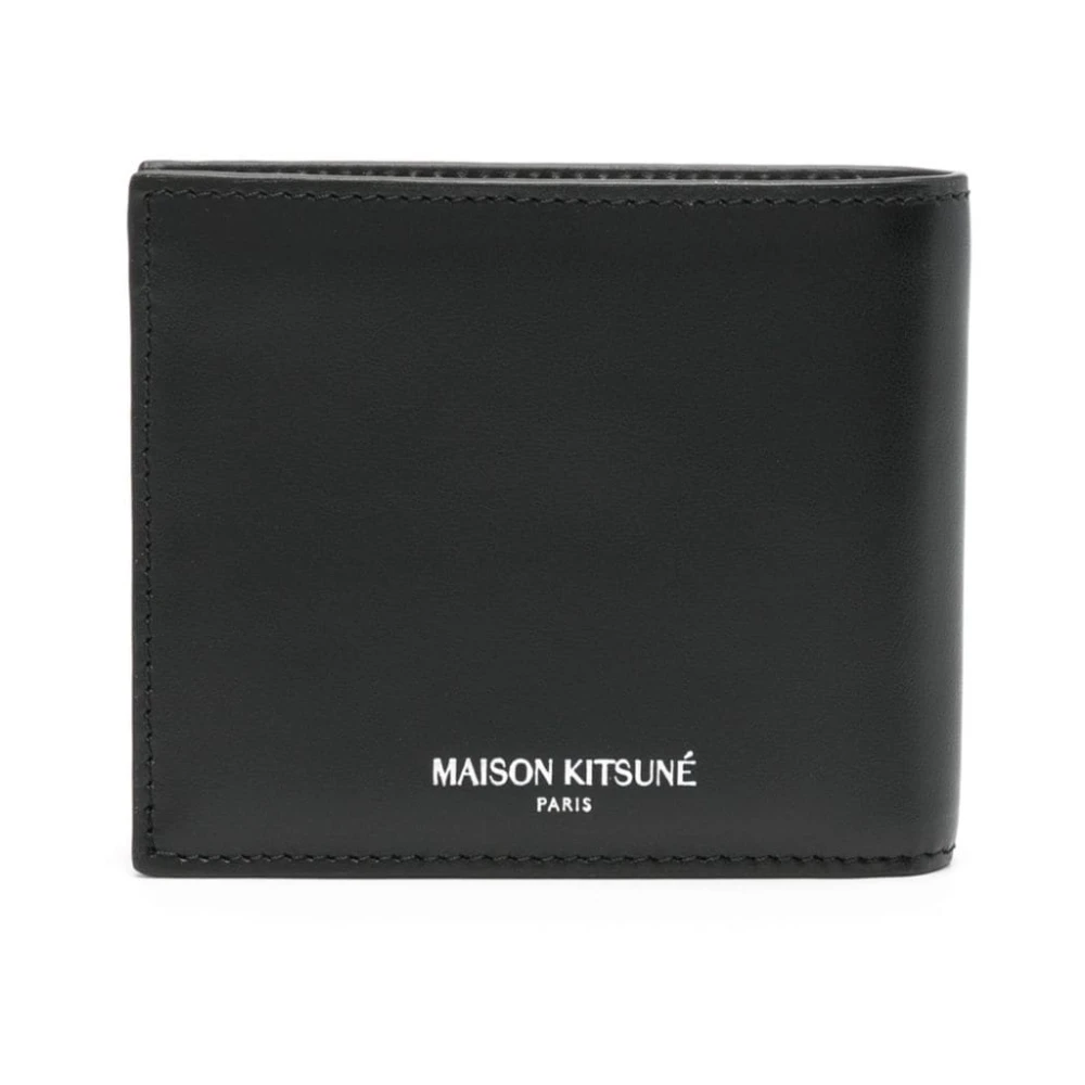 Maison Kitsuné Zwarte Portemonnees voor Stijlvolle Accessoires Black Heren