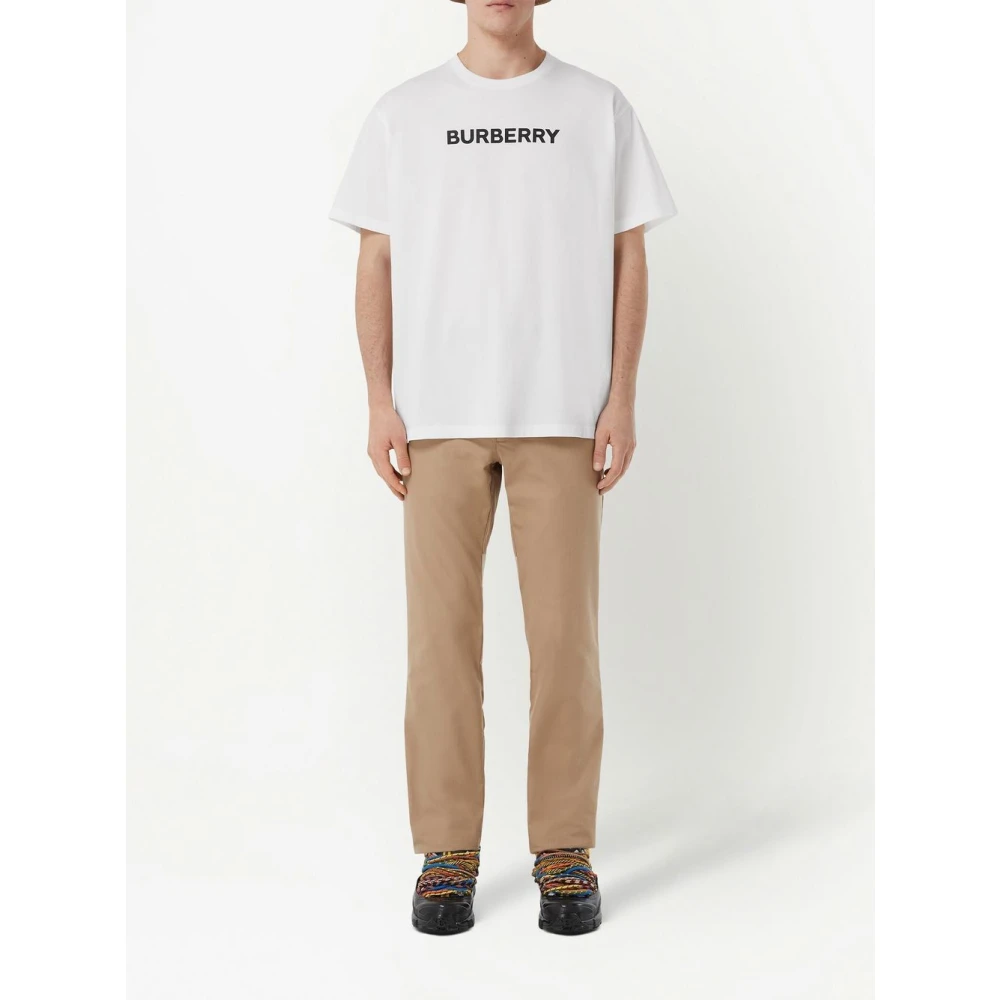 Burberry Biologisch Katoen Korte Mouw T-shirt White Heren