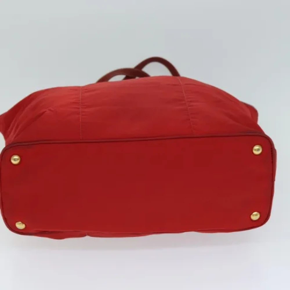 Prada Vintage Pre-owned Nylon totes Red Dames