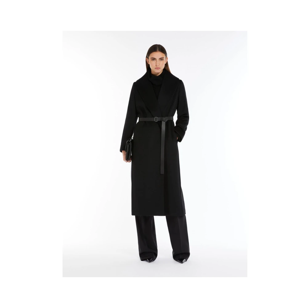 Max Mara Wollen jas in Array Large Black Dames