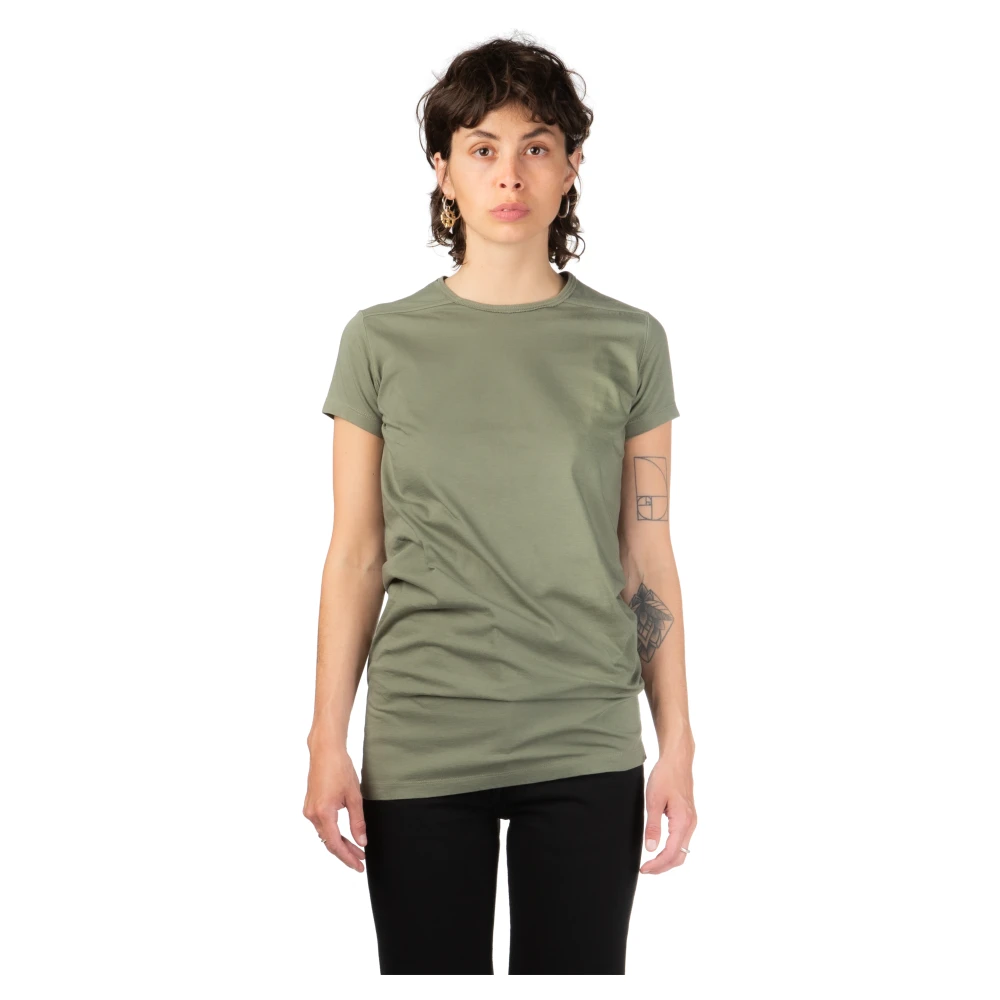 Rick Owens Groen Katoenen T-Shirt Basic Level Green Dames