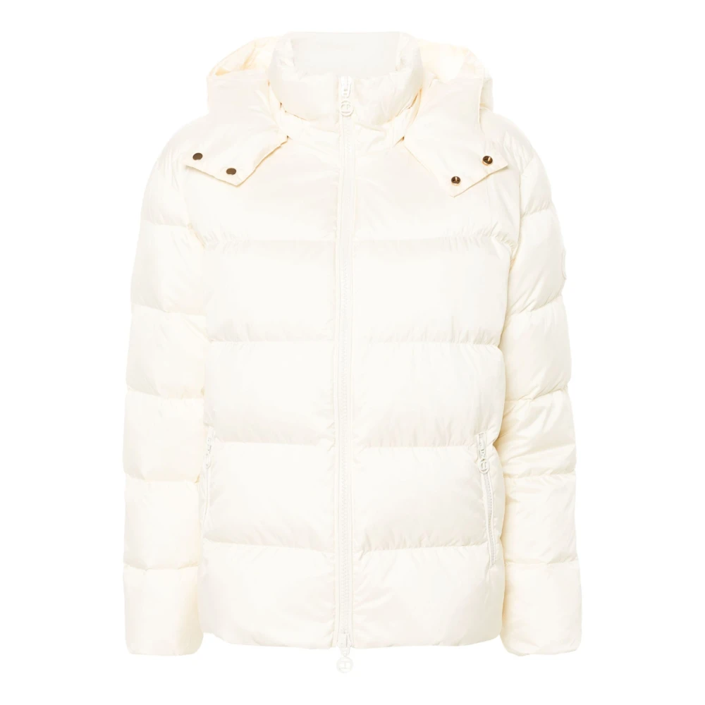 Twinset Ivoor Pufferjas Gewatteerd Ontwerp Beige Dames