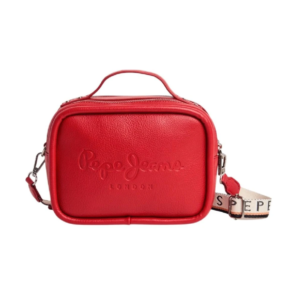 Pepe Jeans Stijlvolle Bassy Main Tas Red Dames