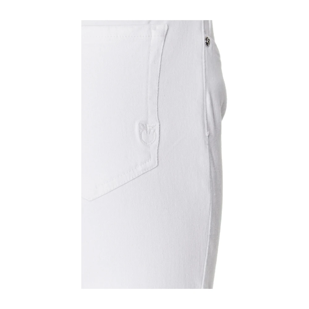 pinko Hoge taille skinny-fit witte jeans White Dames
