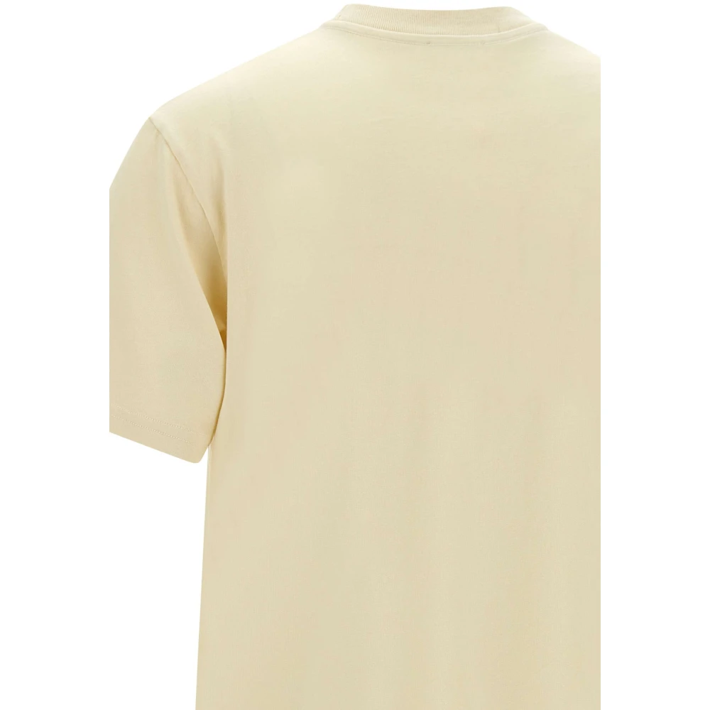 Autry Katoenen T-shirt met Logo Print Beige Dames