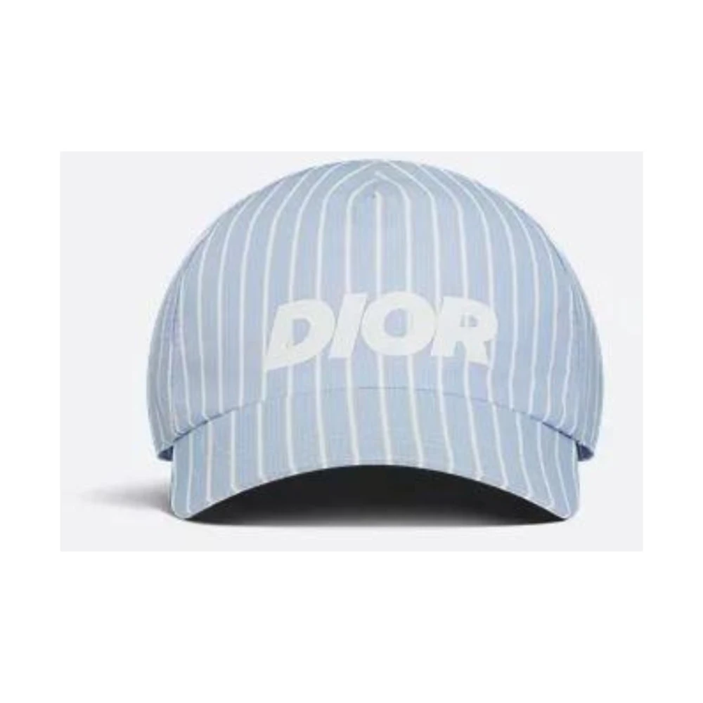 Dior Blauwe Italic Print Pet Blue Heren