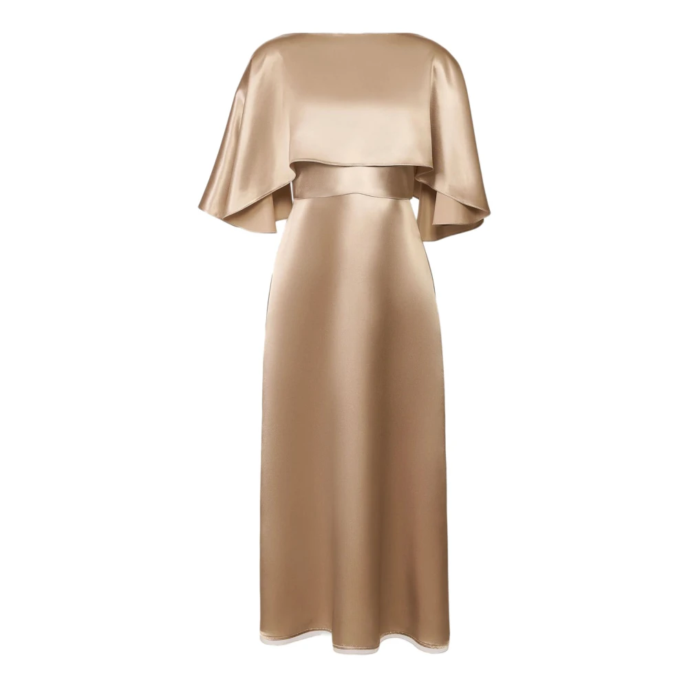 Fabiana Filippi Beige Satin Lingerie Dress - Female - Party Dresses - Xs - Dresses