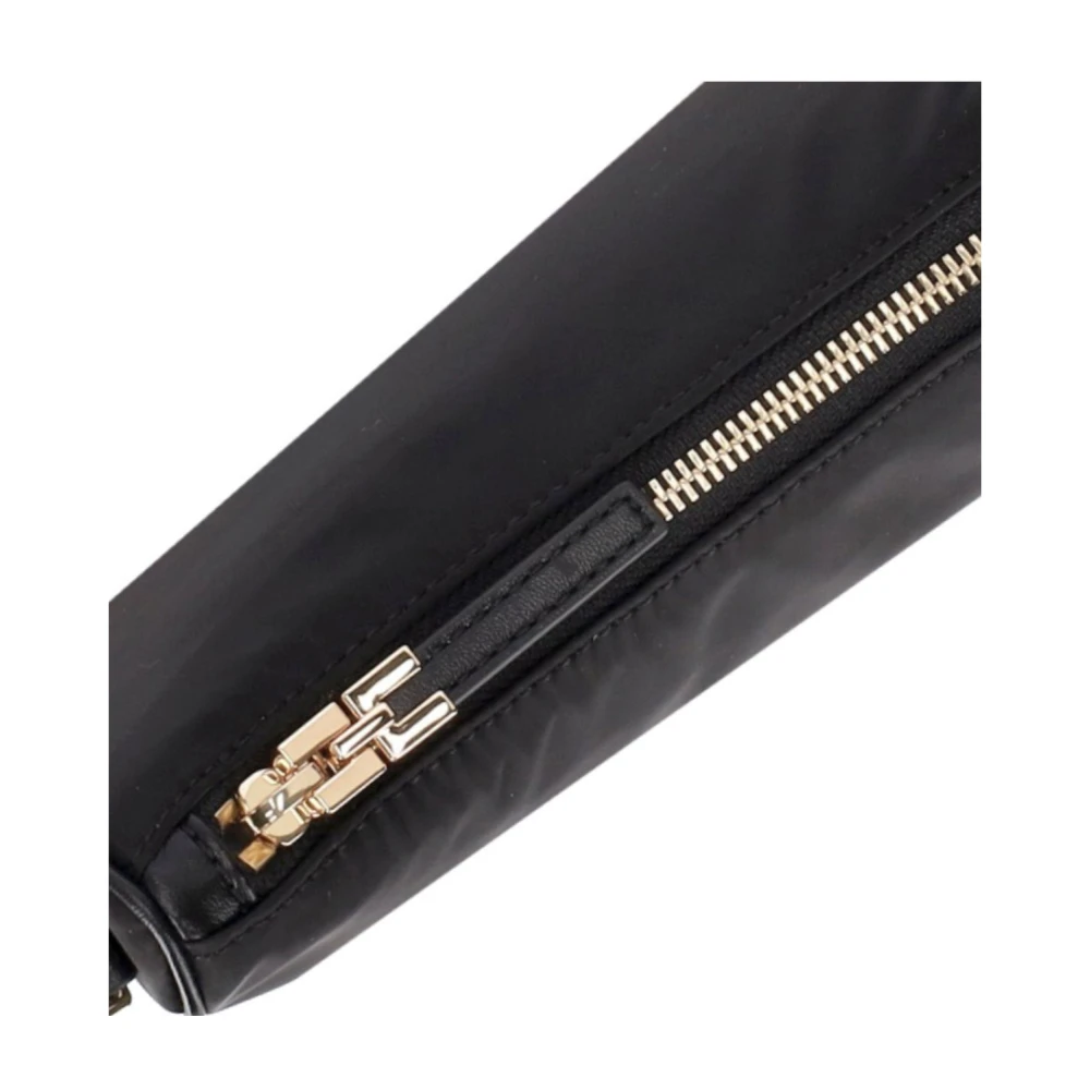 Elisabetta Franchi Zwarte schoudertas met ketting Black Dames