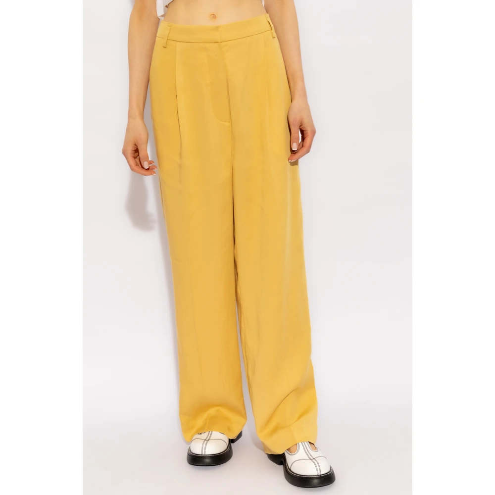 Munthe Kosmila plooi-front broek Yellow Dames