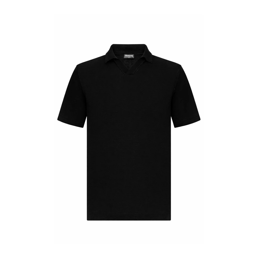 Franzese Collection Men's Black Sal Da Vinci Polo Shirt - Polo Shirts - M- Tops