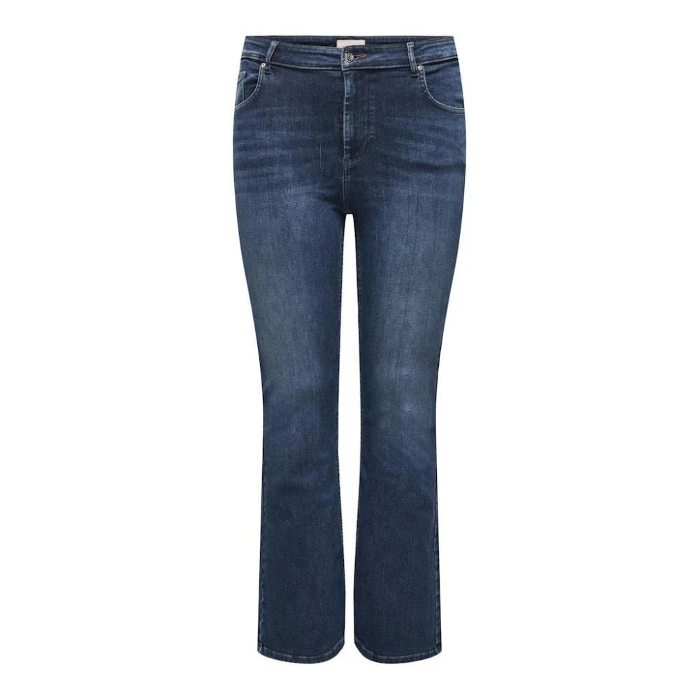 Only Carmakoma Boot-cut Jeans Blue Dames