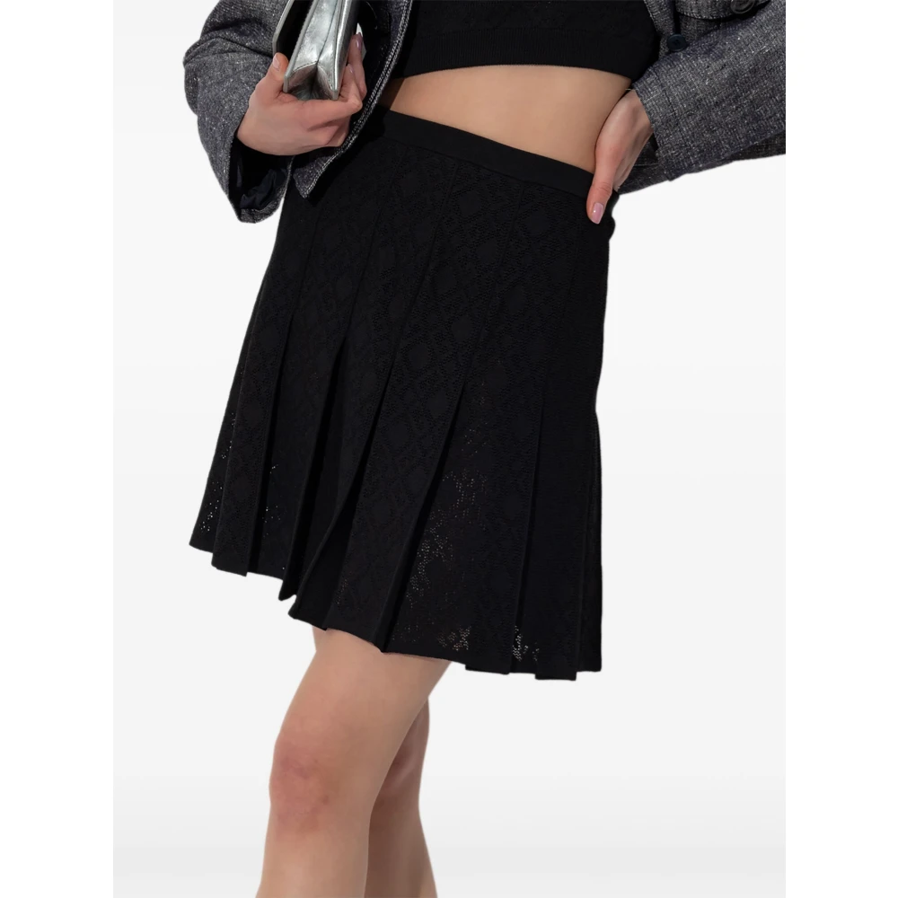 Givenchy Zwarte Geplooide Rok Black Dames