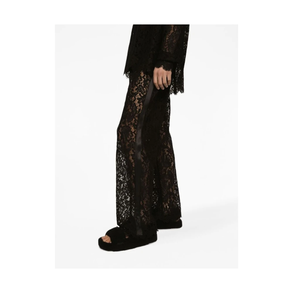 Dolce & Gabbana Kanten Broek Black Heren