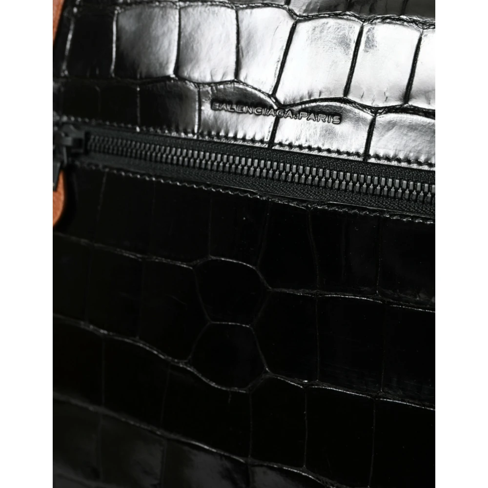 Balenciaga Elegante Krokodil Crossbody Tas Black Dames