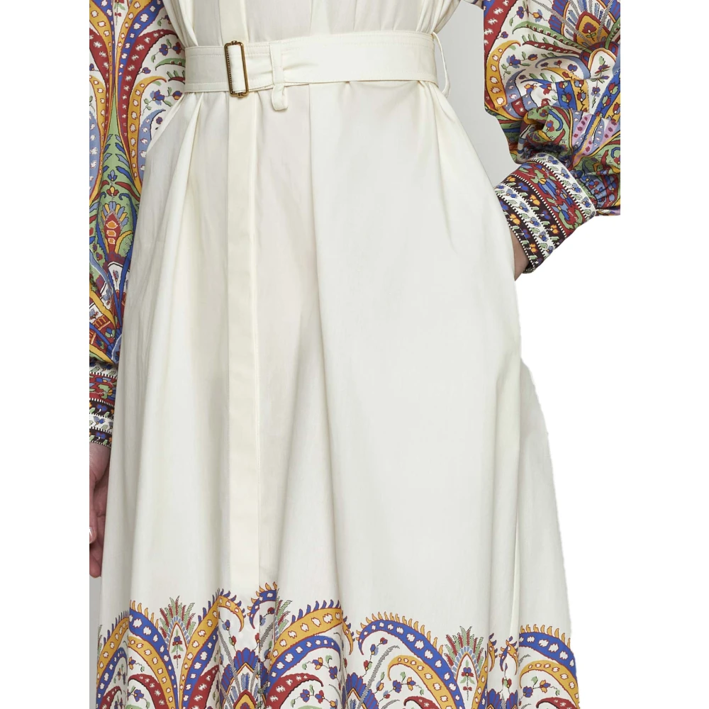 ETRO Bloemen V-hals A-lijn Jurk Multicolor Dames