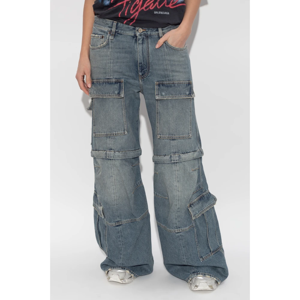 Balenciaga Jeans met zakken Blue Dames