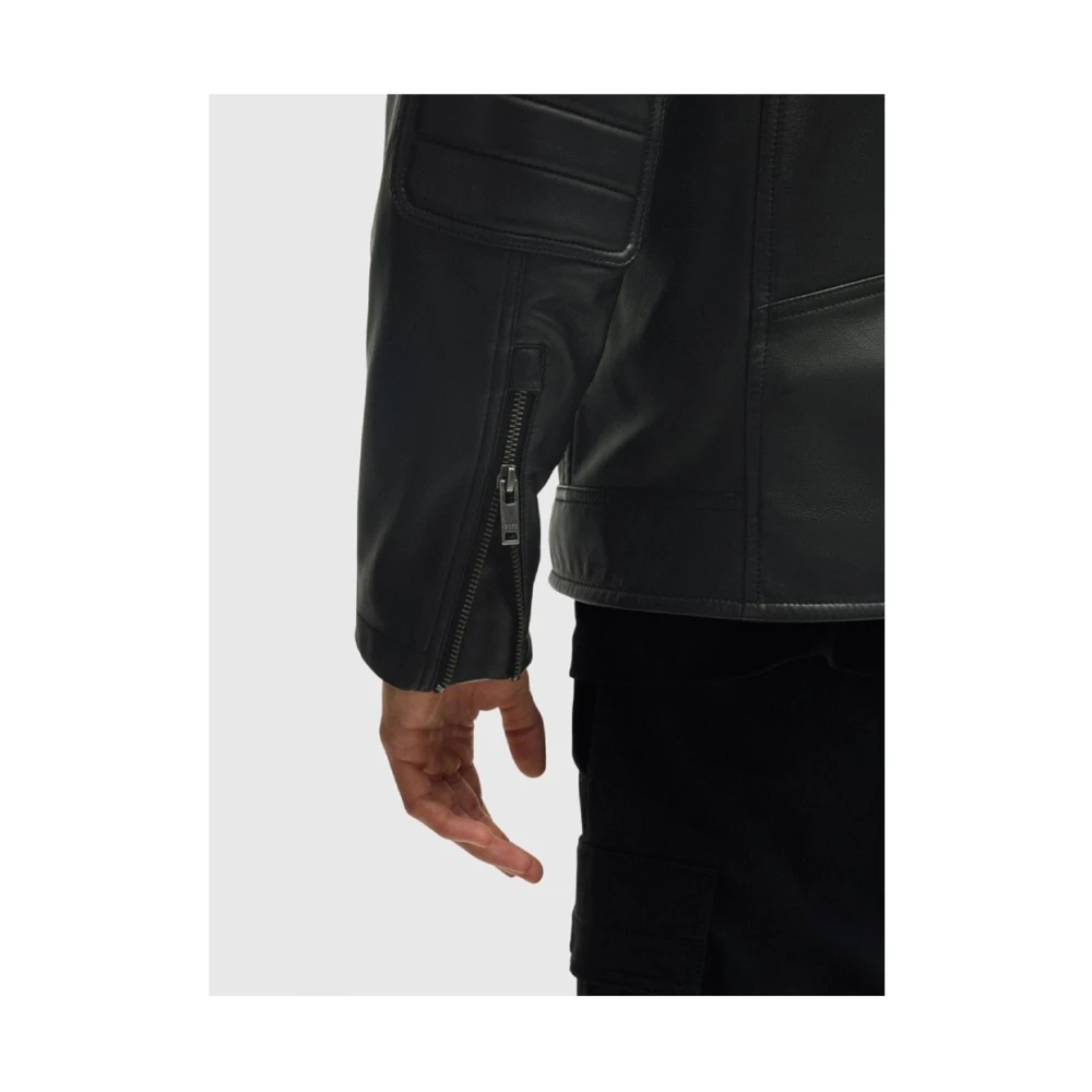 Hugo Boss Stijlvolle Jas voor Mannen Black Heren