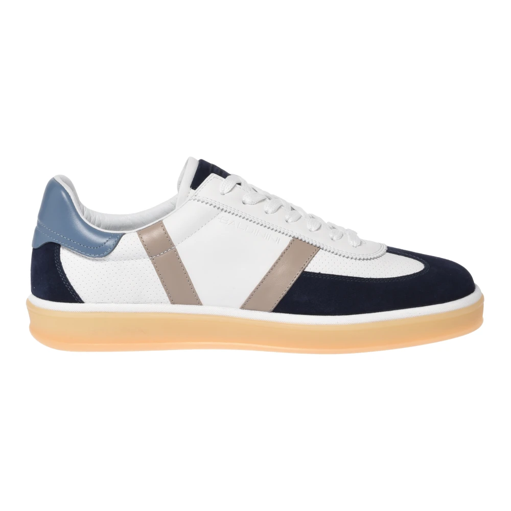 Baldinini Uomo Multicolor - Sneaker Blu In Pelle Scamosciata E Pelle Bianca - Shoes - E - 41 Eu
