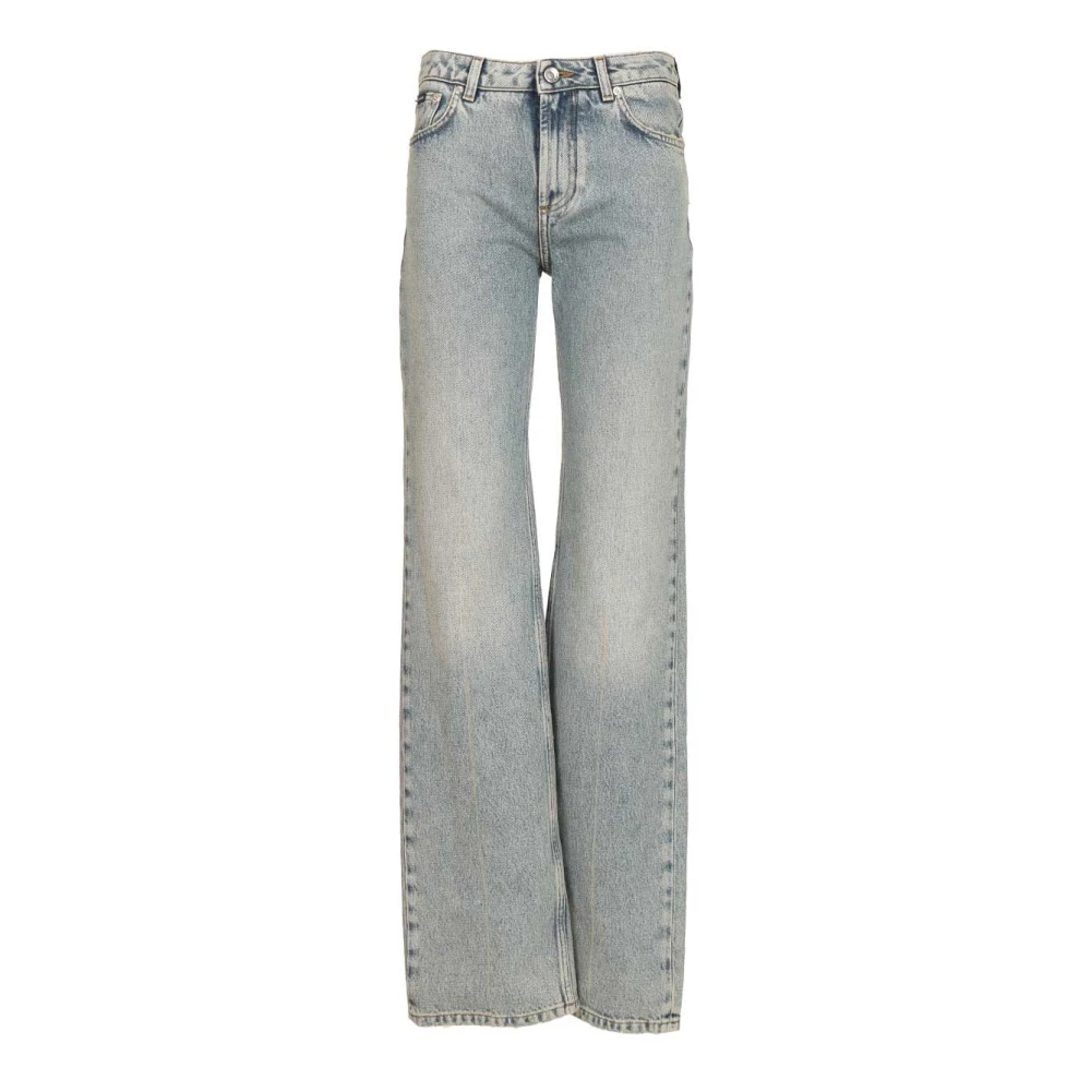 Dolce & Gabbana Blue Straight Leg Jean - Female - Flare Jeans - L - Jeans