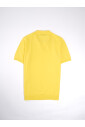 polo-jaune-a-col-en-v-tricote