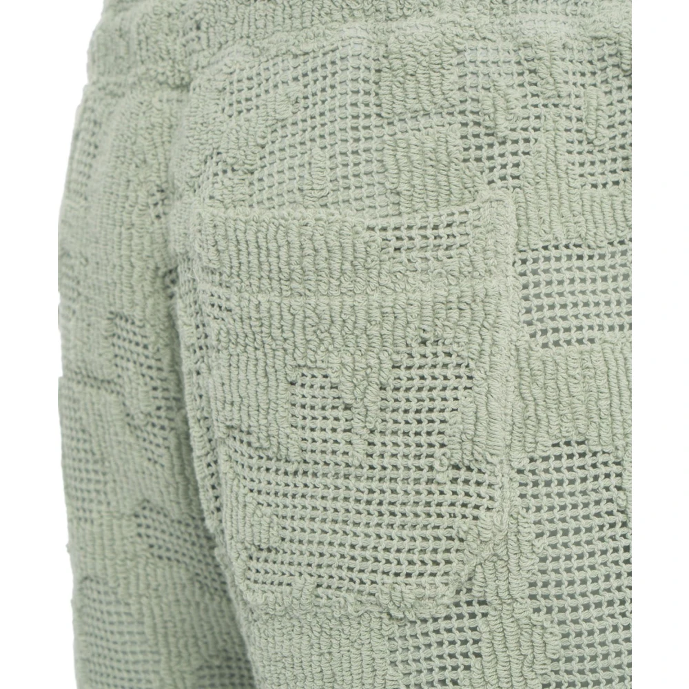 OAS Groene Gehaakte Shorts voor Mannen Green Heren