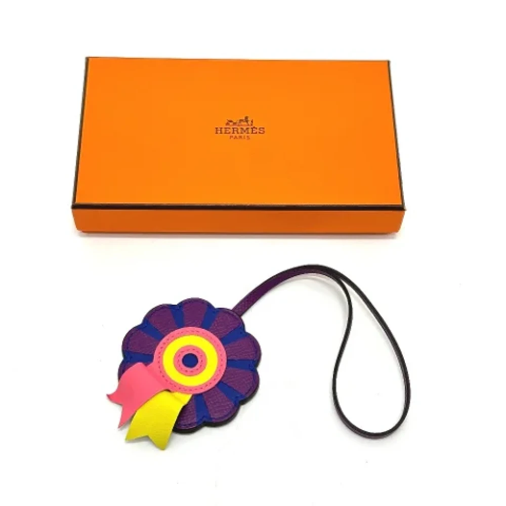 Hermès Vintage Pre-owned Leather key-holders Purple Dames