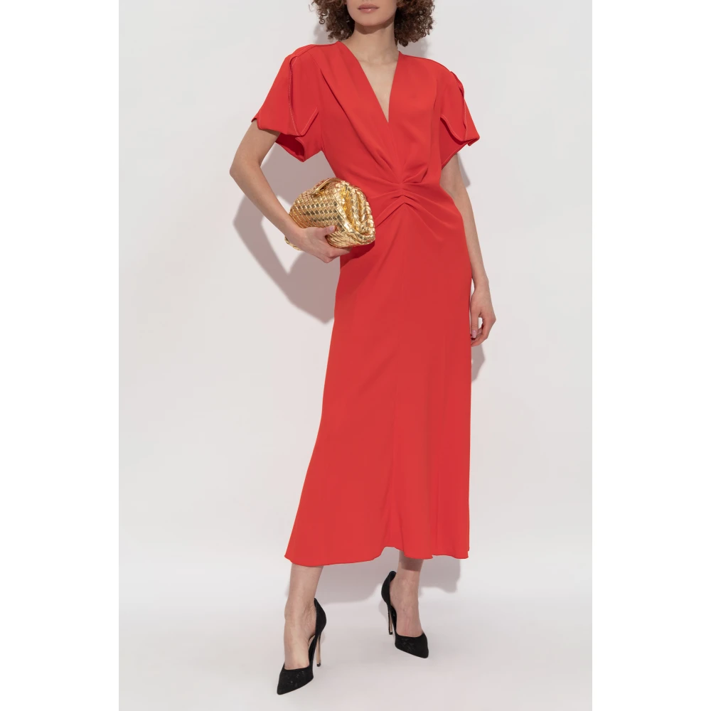 Victoria Beckham Jurk met korte mouwen Red Dames