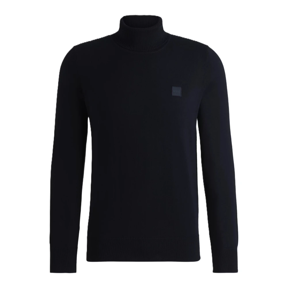 Hugo Boss Zachte Gebreide Coltrui Blue Heren