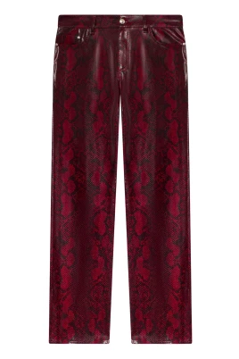Python Faux Leather Trousers