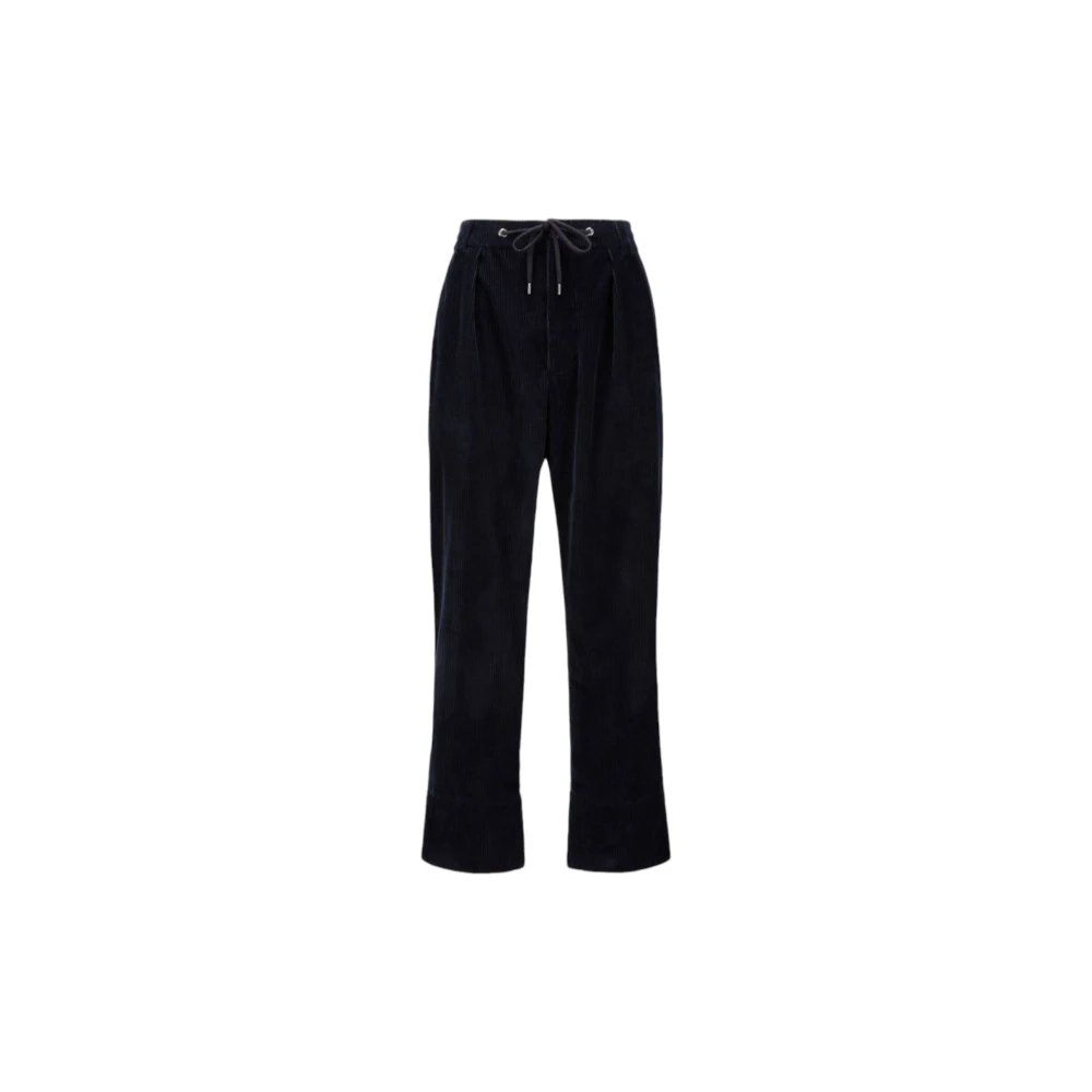 Moncler Navy Corduroy Joggingbroek Blue Heren
