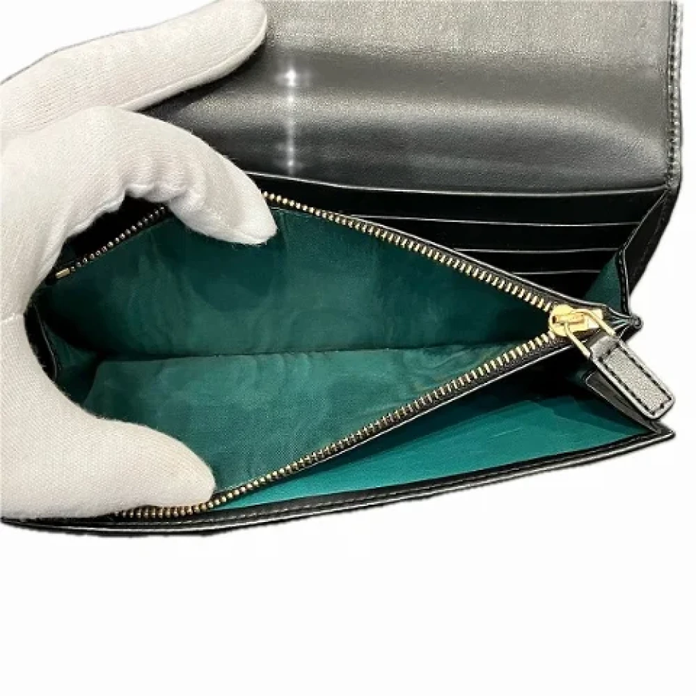 Bvlgari Vintage Pre-owned Leather wallets Black Dames