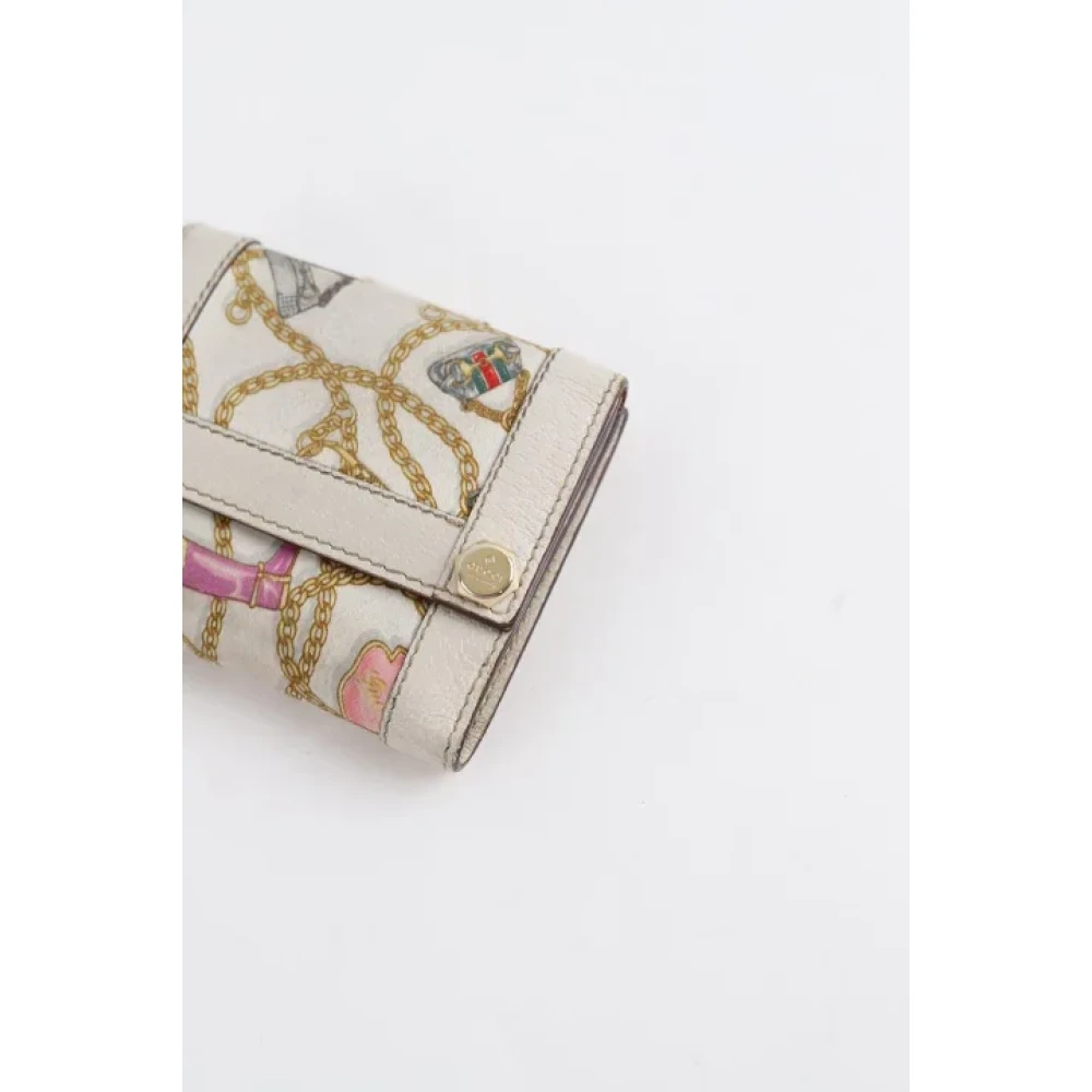 Gucci Vintage Pre-owned Leather wallets Beige Dames