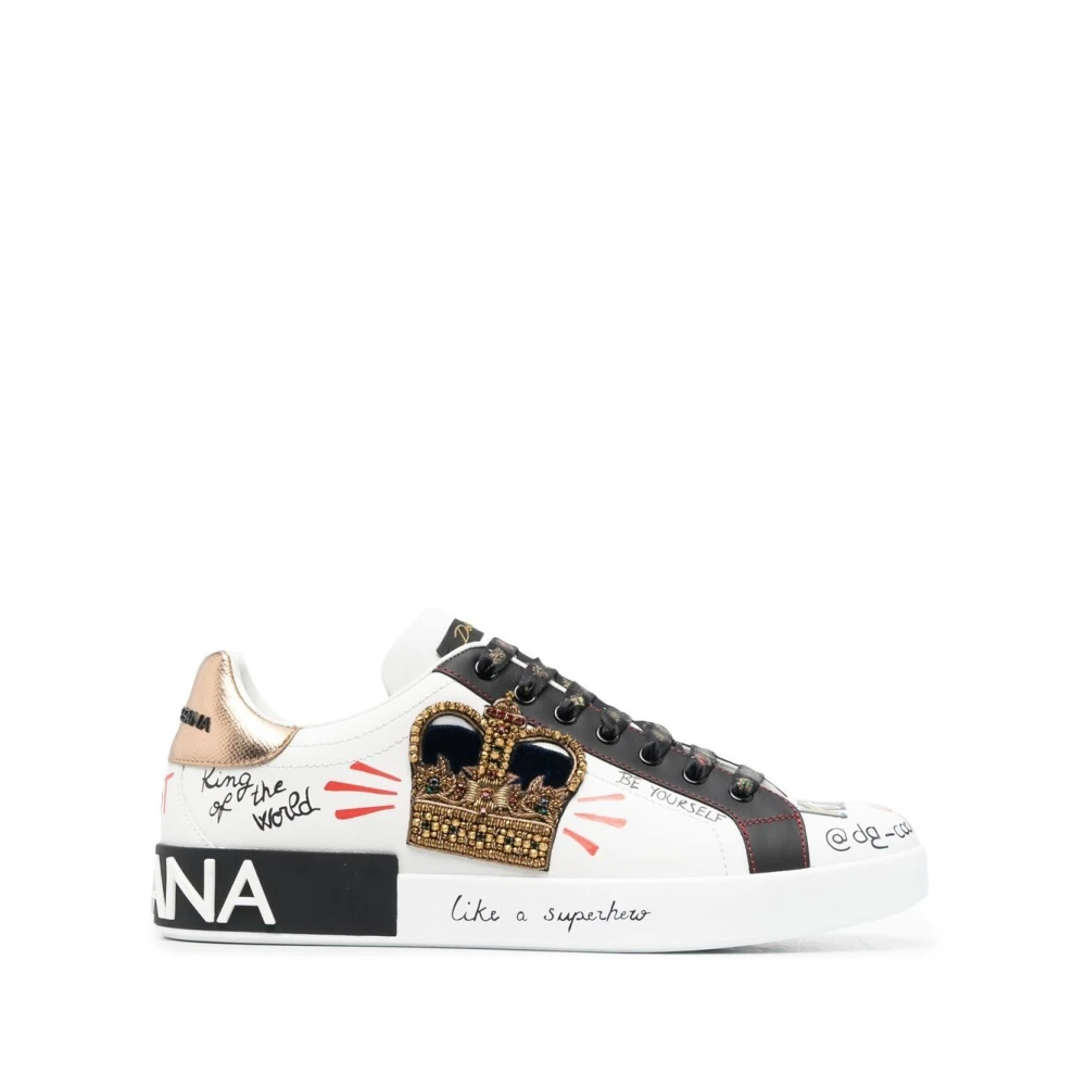 Dolce & Gabbana Men's White Portofino Sneakers