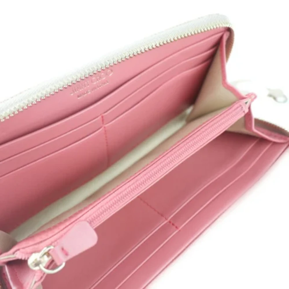 Jimmy Choo Pre-owned Canvas wallets Beige Dames