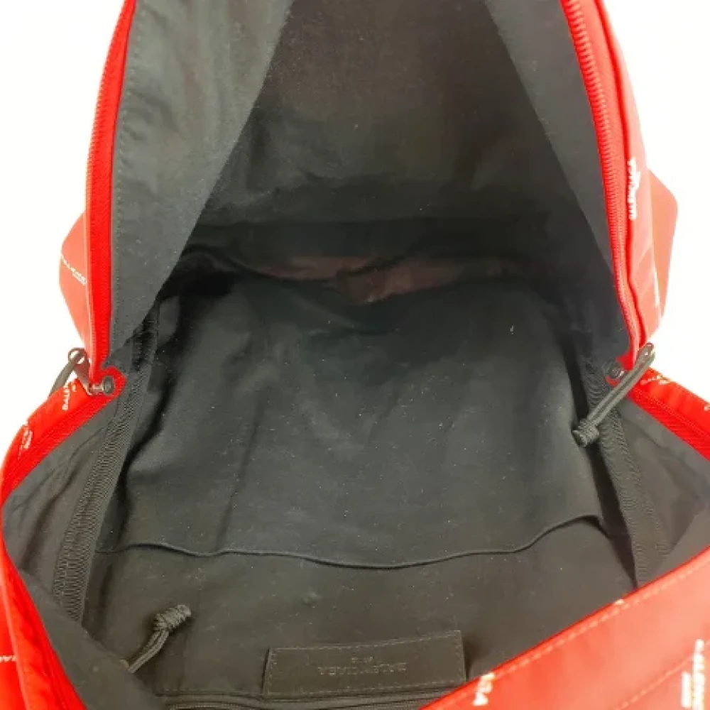 Balenciaga Vintage Pre-owned Canvas backpacks Red Heren