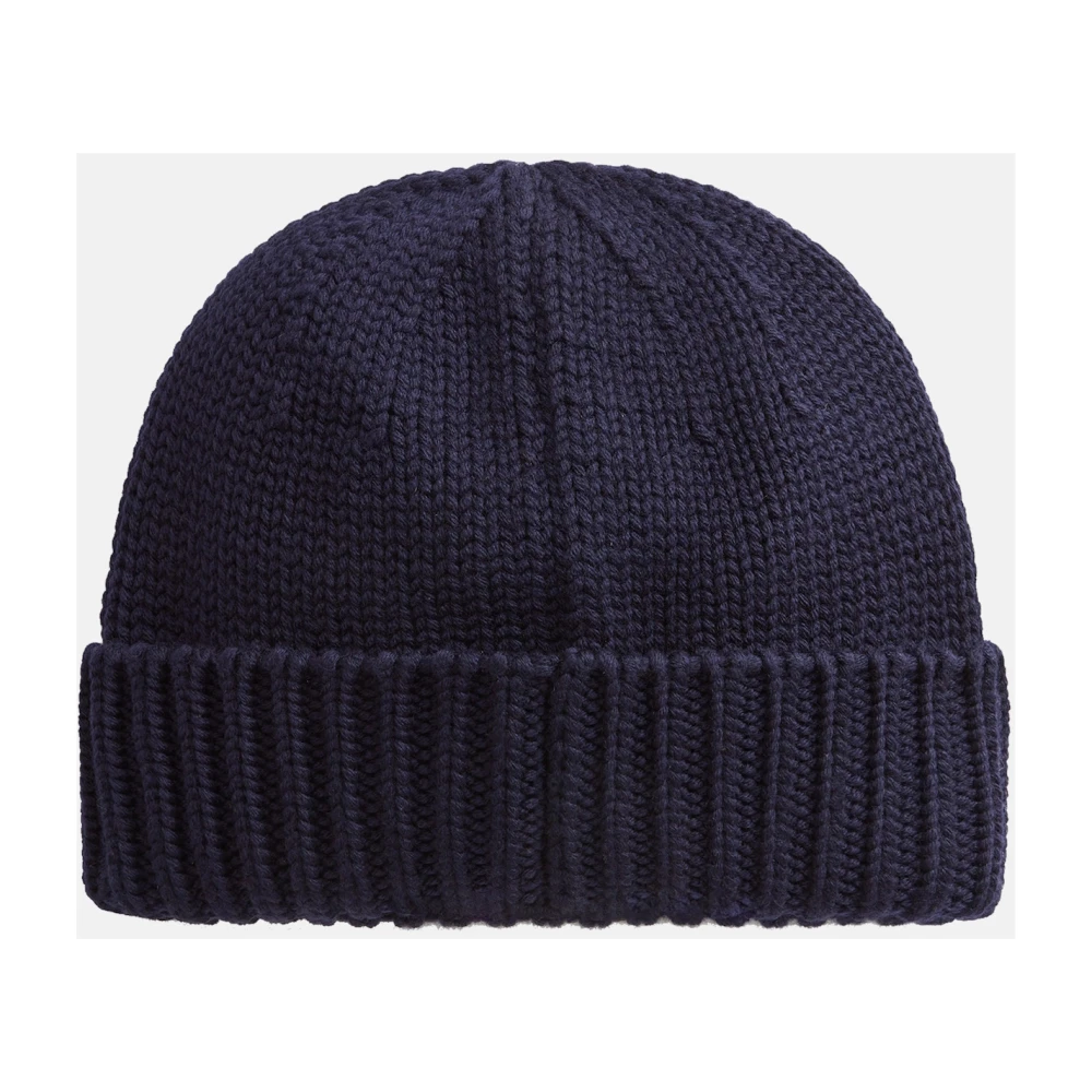 Woolrich Logo Beanie Hat Blue Unisex