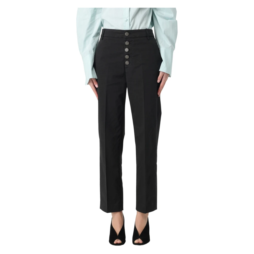 Dondup Women's Black Straight Trousers, W27, Mima Straight Trousers