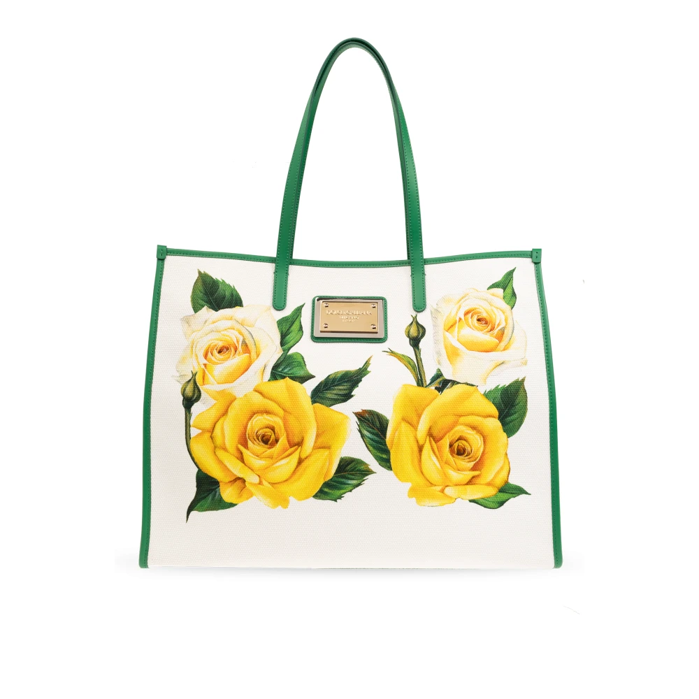 Dolce & Gabbana Shopper tas met bloemenmotief White Dames