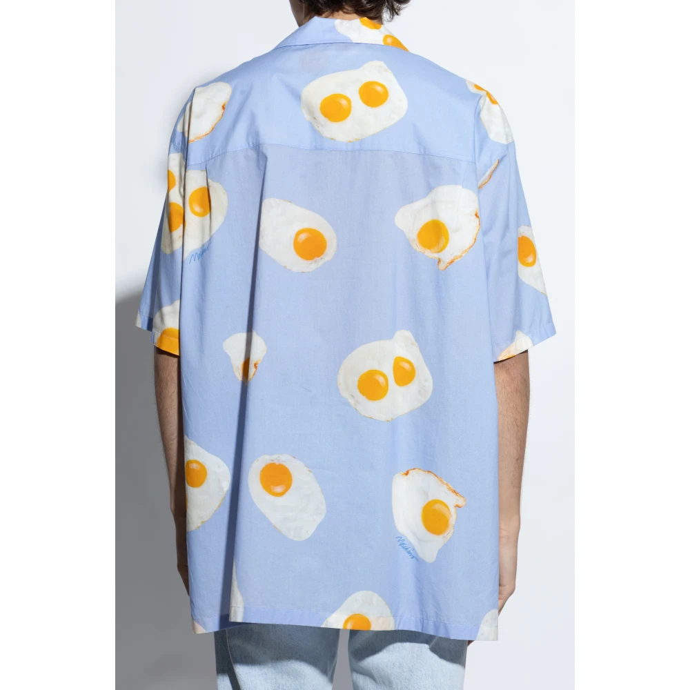 Moschino Gedrukt shirt Blue Heren