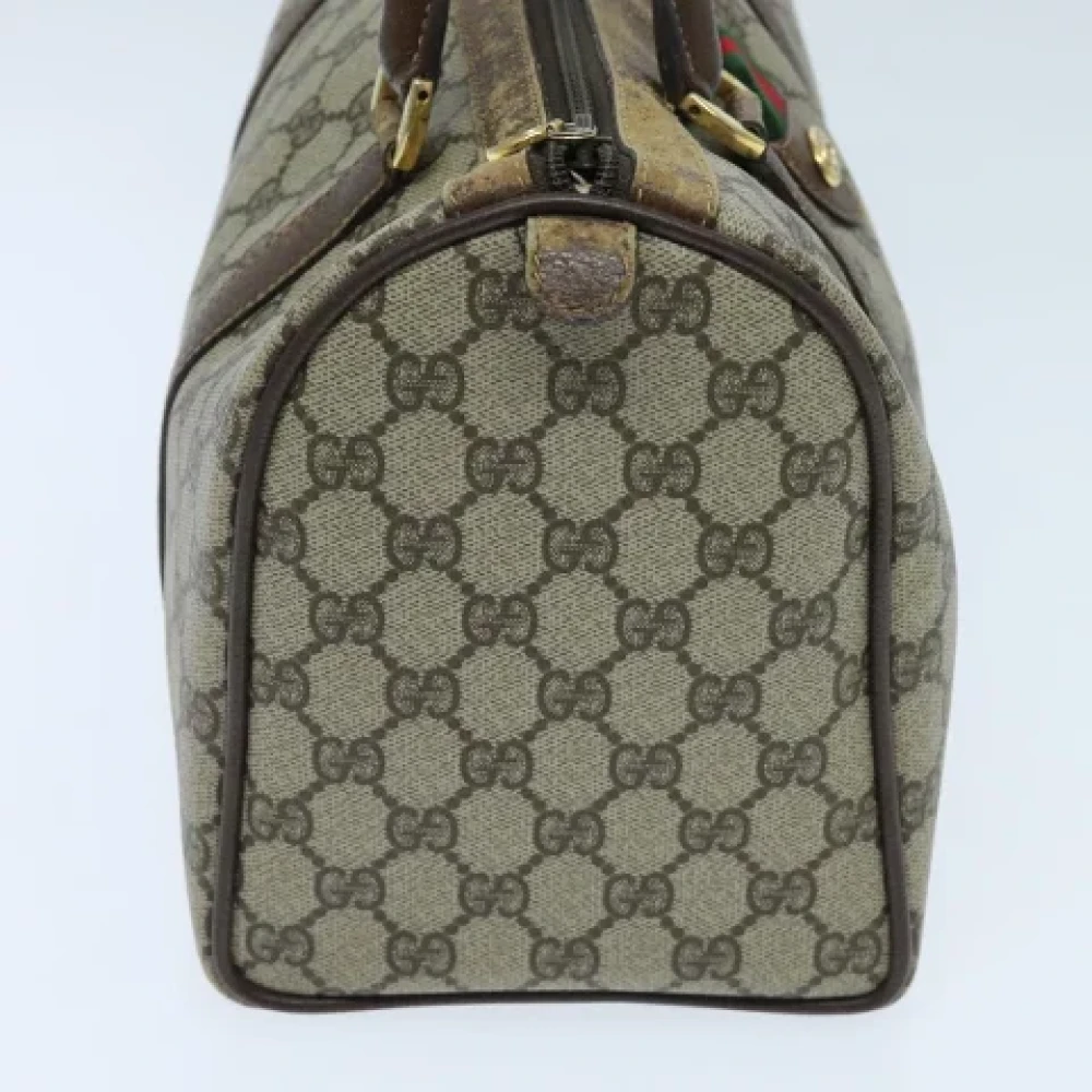 Gucci Vintage Pre-owned Leather travel-bags Beige Dames