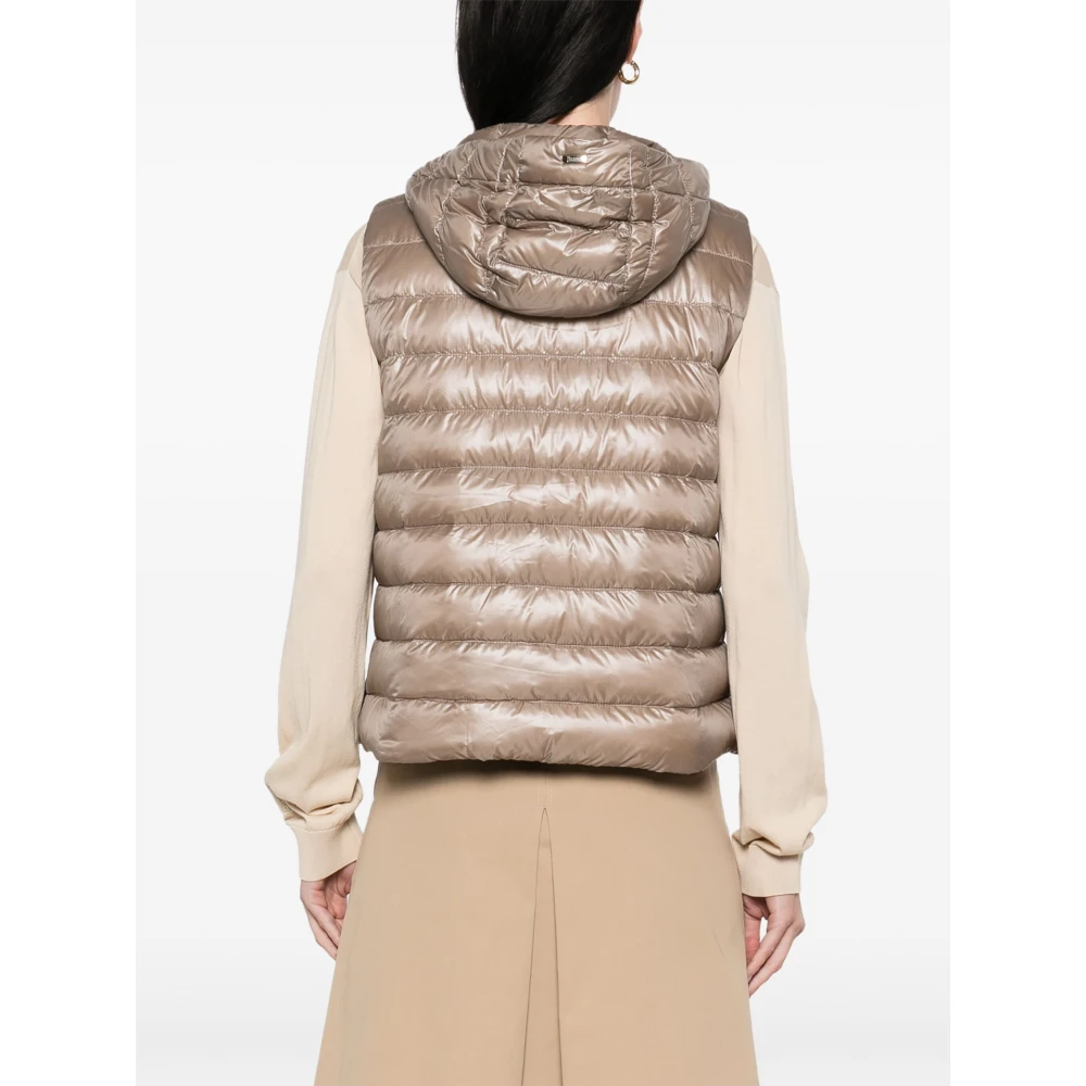 Herno Hooded Vest Beige Dames
