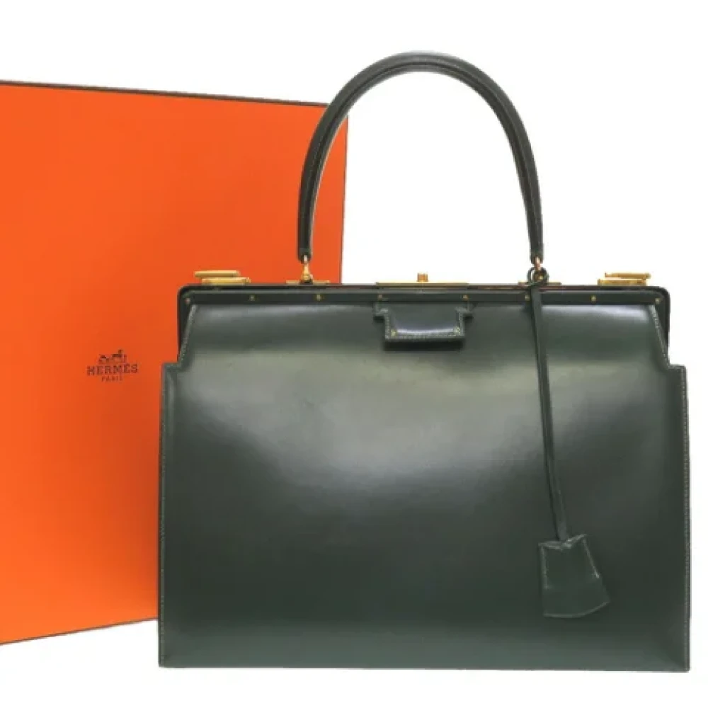 Hermès Vintage Pre-owned Fabric handbags Green Dames
