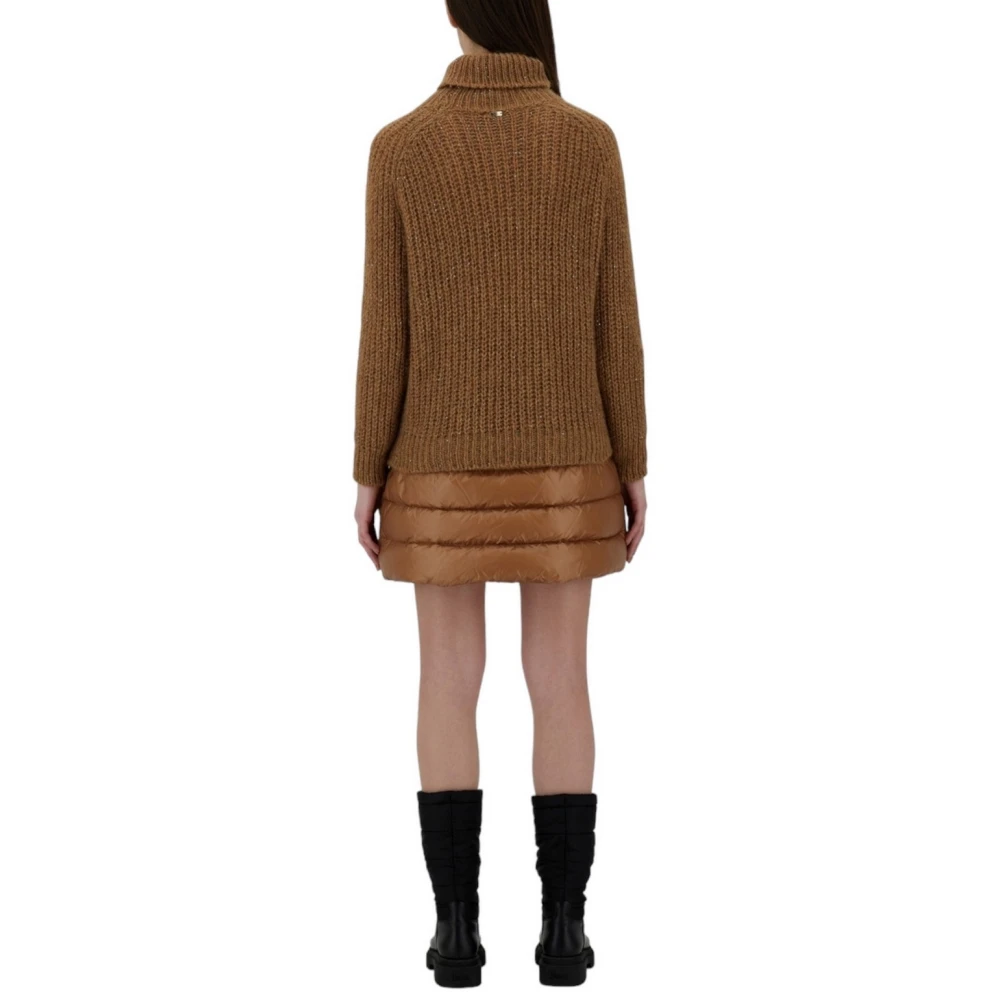 Herno Mohair Turtleneck Sweater Brown Dames