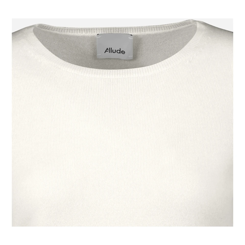 allude Round-neck Knitwear White Dames