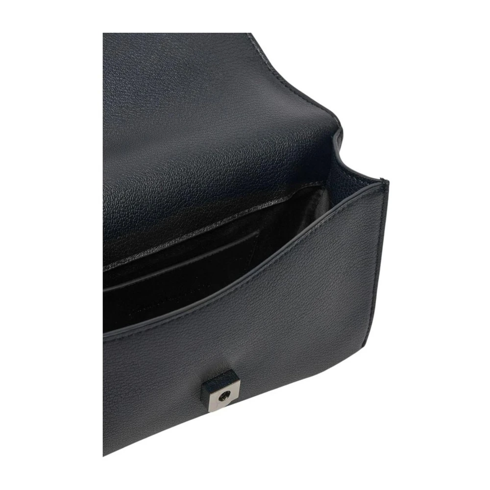 Calvin Klein Zwarte Polyurethaan Handtas Elegant Ontwerp Vrouwen Black Dames