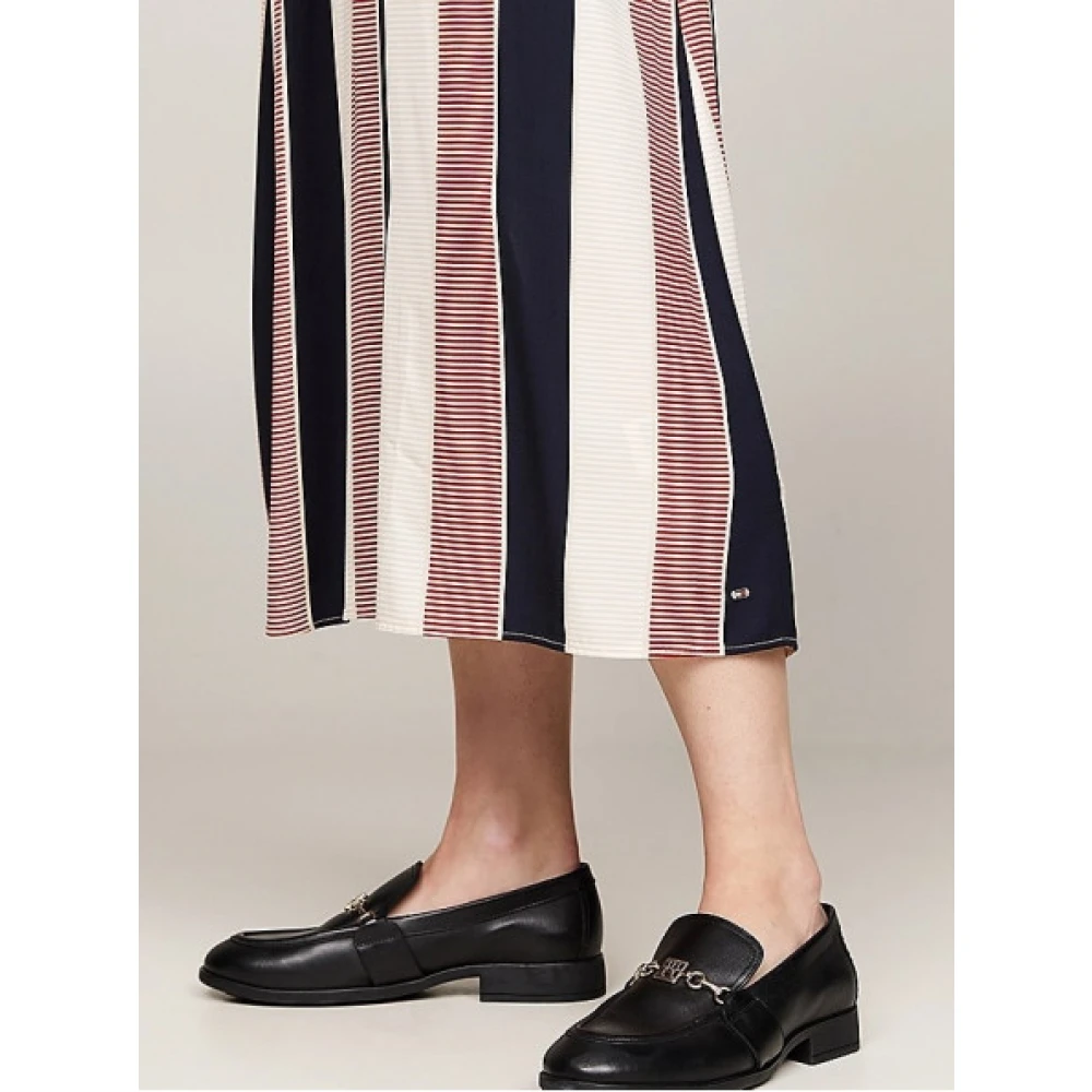 Tommy Hilfiger Gestreepte V-hals Lange Jurk Multicolor Dames