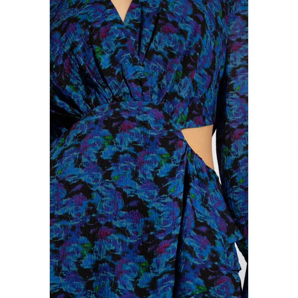 IRO Nudica jurk met bloemenmotief Blue Dames